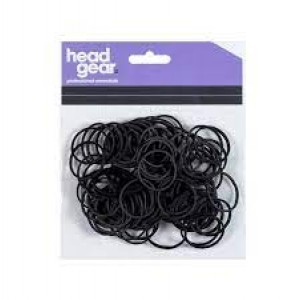 Head Gear Black Elastic hair bands pk100